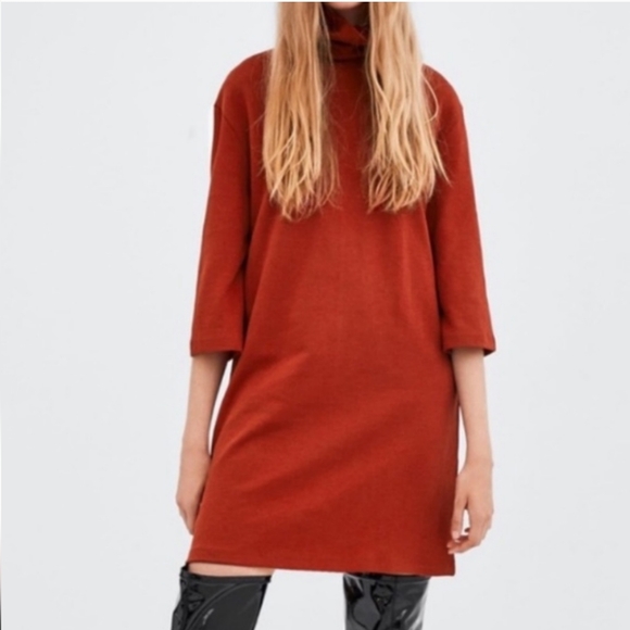 Zara Turtleneck Tunic Dress - Picture 1 of 8